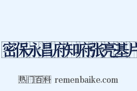 密保永昌府知府张亮基片是什么意思的图片